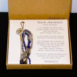 New Demdaco Your Journey Beaded 7-Strand Adjustable Heart Bracelet